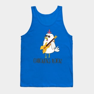 Chickens Rock! Funny Cute Chicken Tank Top